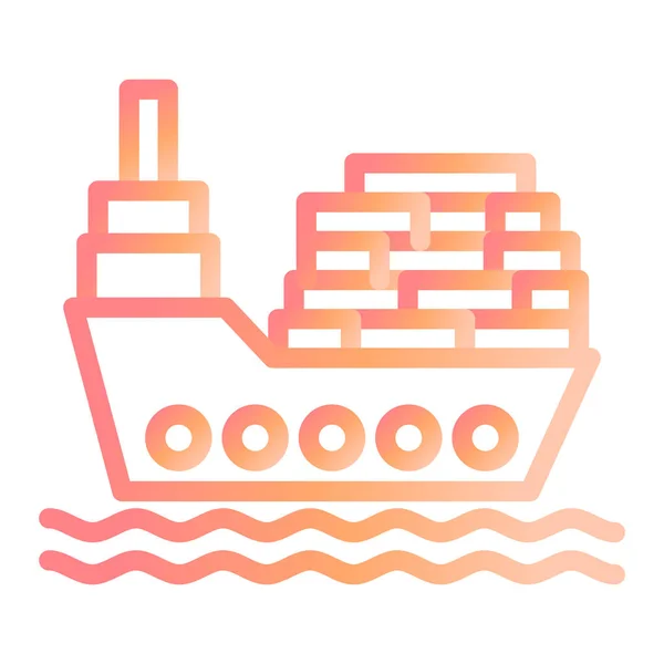 Грузовой Корабль Иконка — стоковый вектор