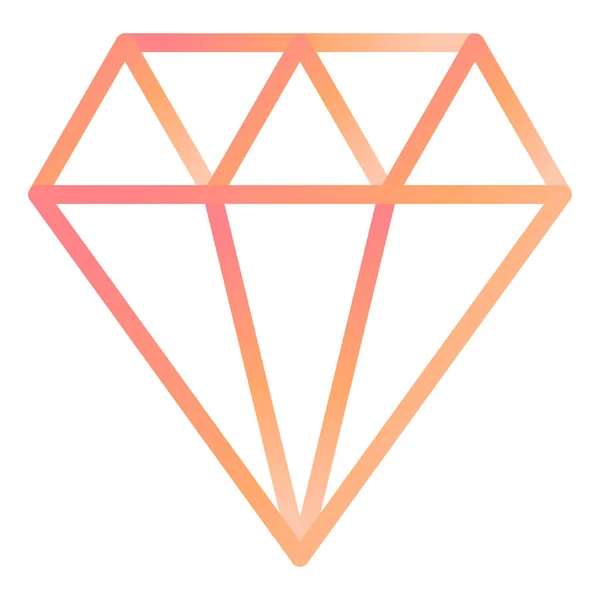Diamantes Icono Web Ilustración Simple — Vector de stock