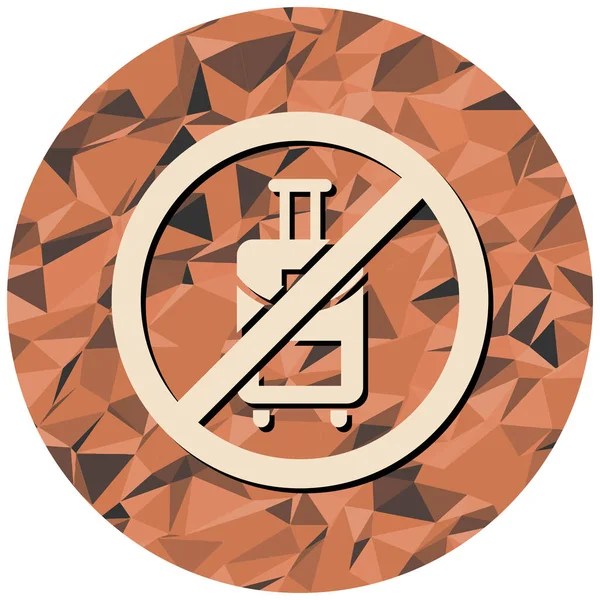 bagaj simgesi yok, vektör illüstrasyonu basit tasarım