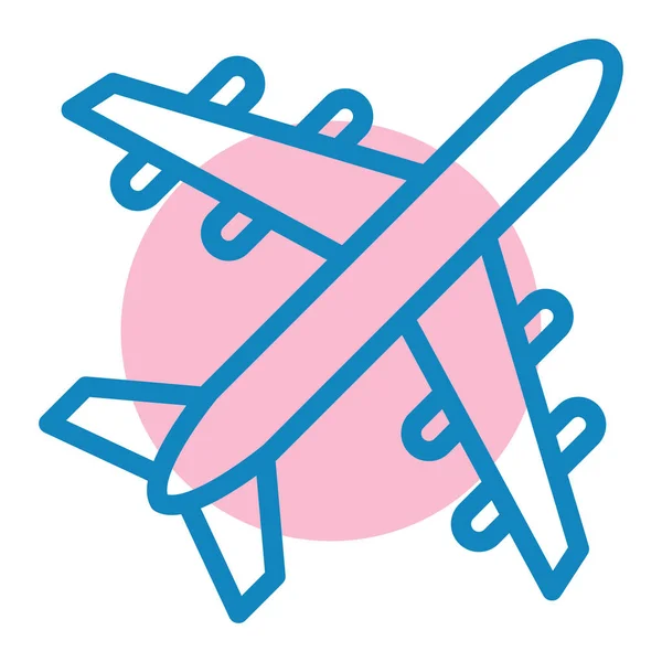 Flugzeug Web Symbol Einfache Illustration — Stockvektor