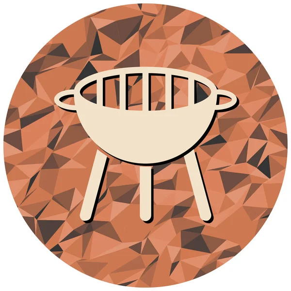 Barbecue Grill Ikon Vektor Illusztráció — Stock Vector