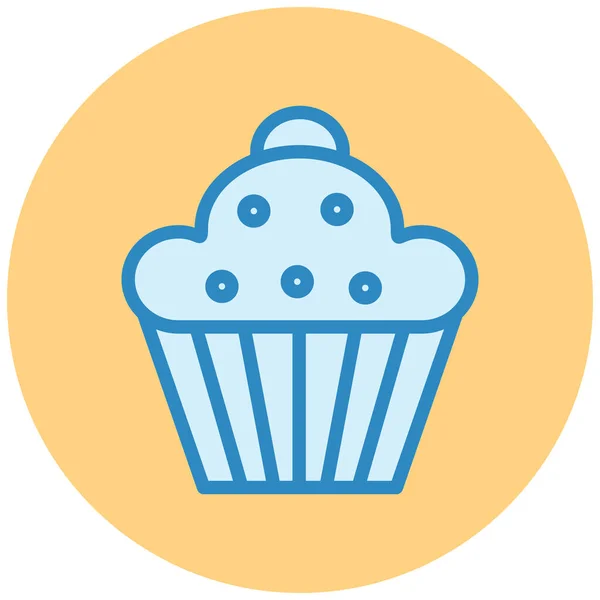 Cupcake Web Symbol Einfache Illustration — Stockvektor