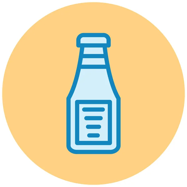 Botella Ketchup Diseño Simple — Archivo Imágenes Vectoriales