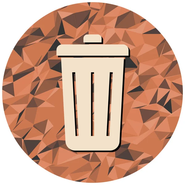 Recycler Icône Poubelle Style Design Plat — Image vectorielle