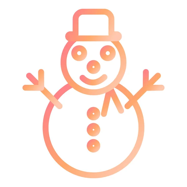 Икона Снеговика Плоская Иллюстрация Векторных Иконок Санта Клауса Интернета — стоковый вектор