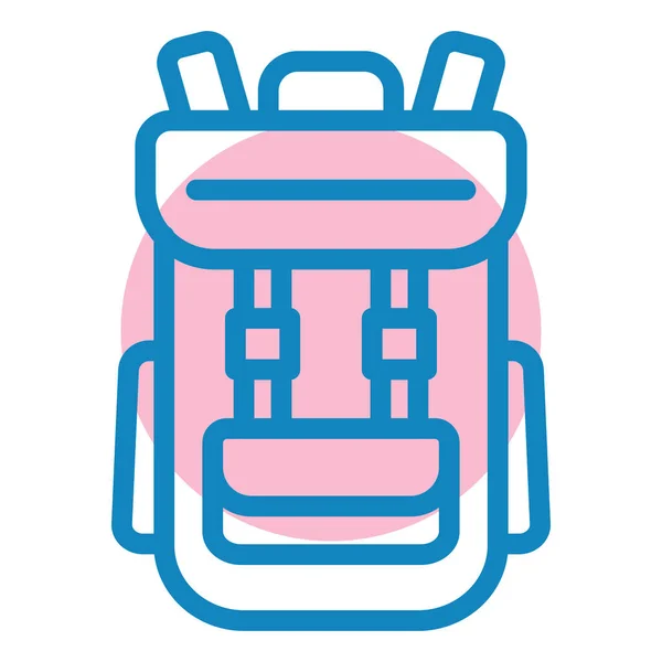 Backpack Web Icon Simple Illustration — Stock Vector