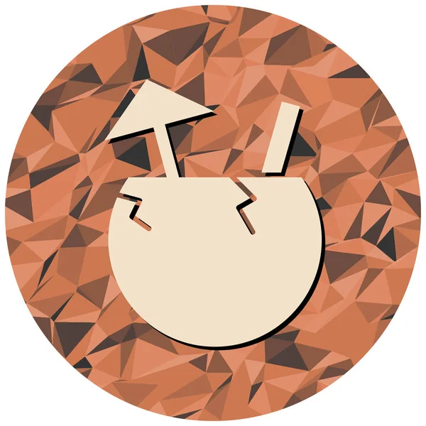 Kokteyl simgesi, vektör illüstrasyonu basit tasarım