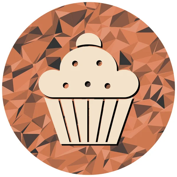 Chocolate Cupcake Icon Vector Illustration — 스톡 벡터