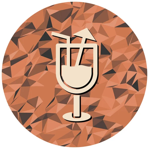 Kokteyl ikonu. Vektör illüstrasyonu