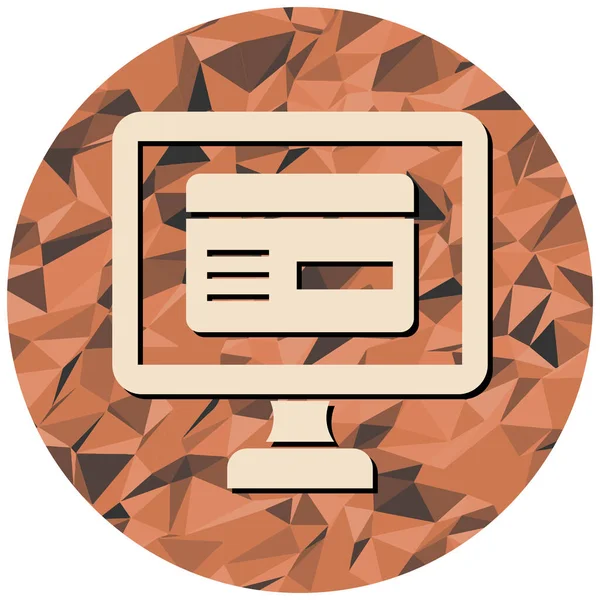 E-ticaret düz simgesi, vektör çizim