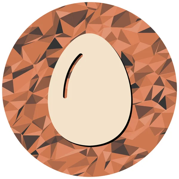 Tek bir kahverengi yumurtanın vektör çizimi