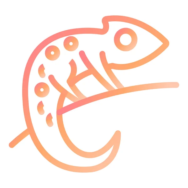 Caméléon Icône Web Illustration Simple — Image vectorielle