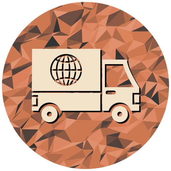 Delivery Truck Icon Simple Illustration Globe Vector Icons Web Design — Stockvektor