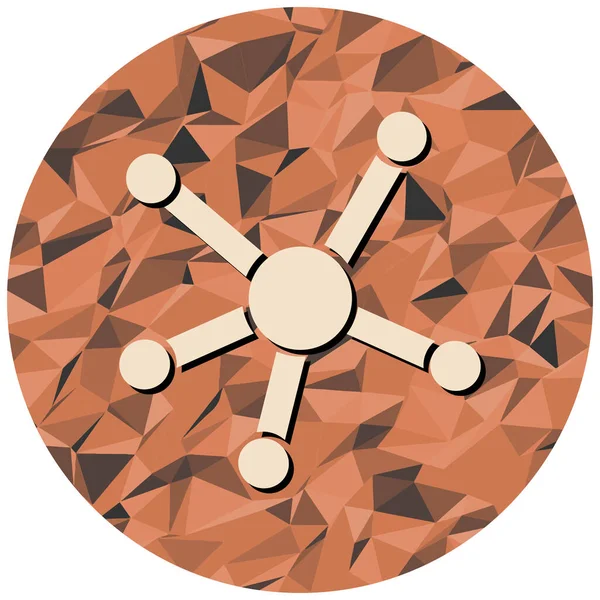 Molekül. Web simgesi basit tasarım