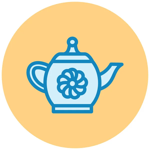 Чайник Веб Иконка Простой Дизайн — стоковый вектор