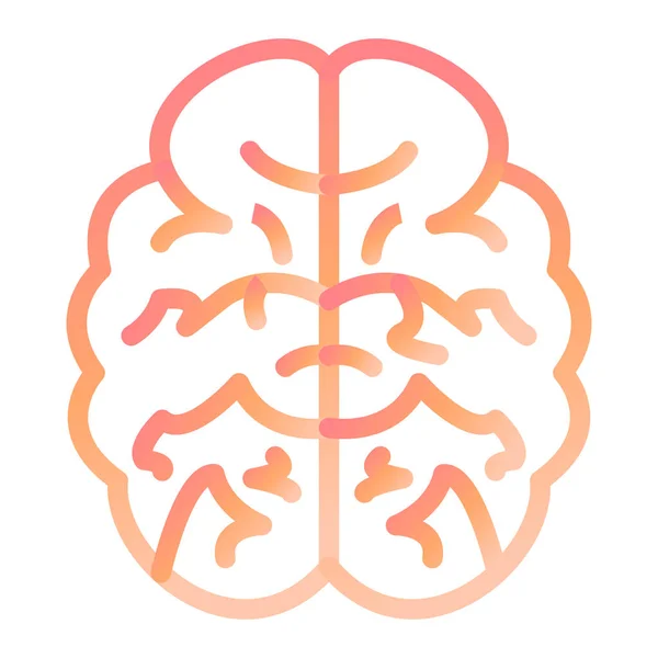 Cerebro Icono Web Ilustración Simple — Vector de stock