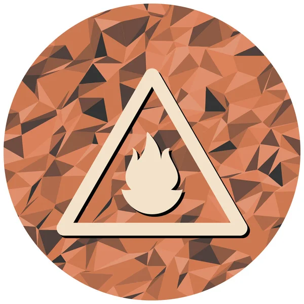 Señal Fuego Icono Web — Vector de stock