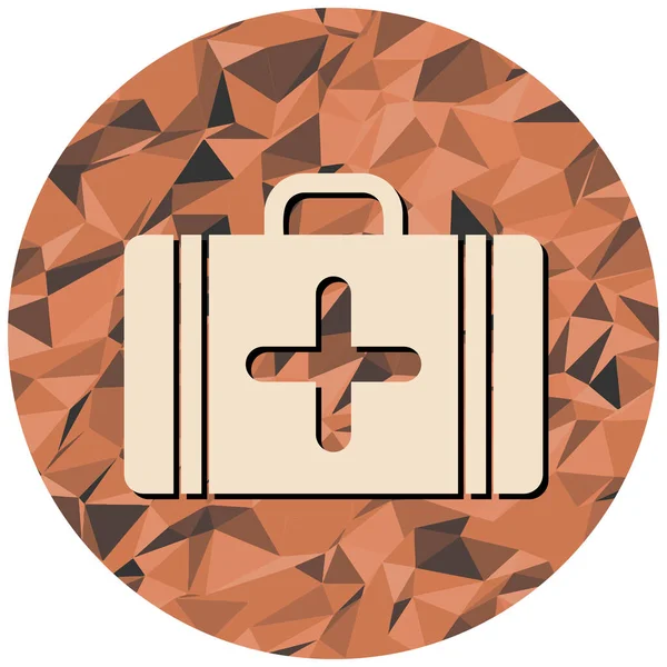 İlk yardım çantası simgesi. Web için basit tıbbi acil durum çanta vektör simgeleri çizimi