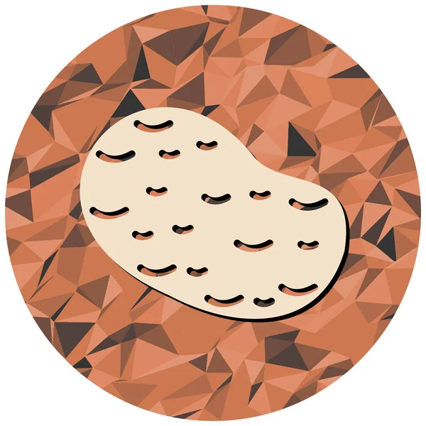 Illustration Vectorielle Icône Pomme Terre — Image vectorielle