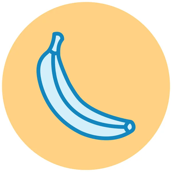 Banan Enkel Illustrasjon Nettikon – stockvektor