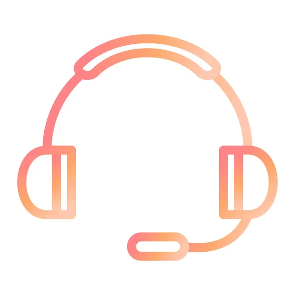 Auriculares Icono Web Ilustración Simple — Vector de stock