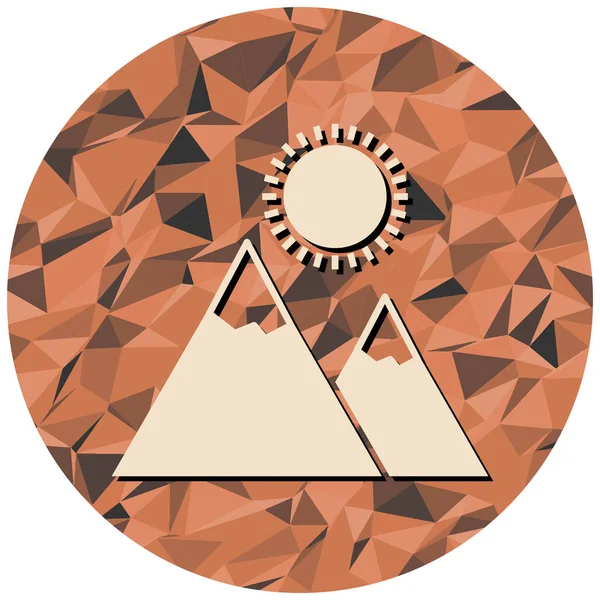 Dağlı bir manzaranın vektör çizimi