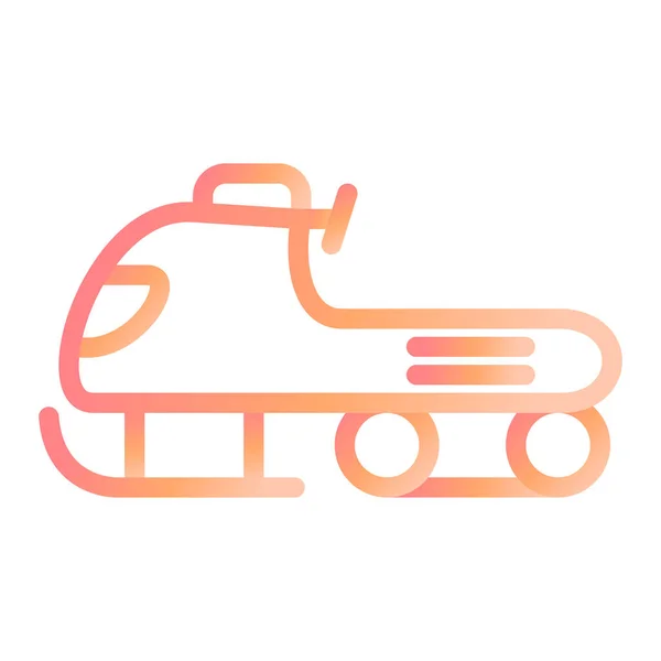 Snowmobile Web Icon Simple Illustration — Stock Vector