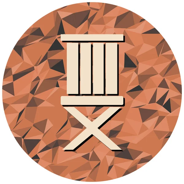 Beyaz arkaplanda izole edilmiş düz bir sandalye simgesi. vektör illüstrasyonu