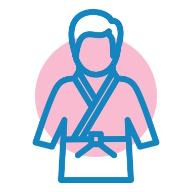 Kadın. Web simgesi basit illüstrasyon