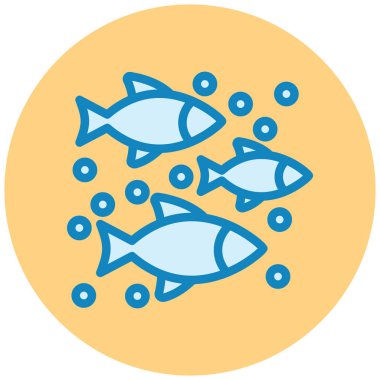 Balık. Web simgesi basit illüstrasyon