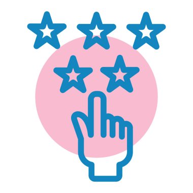 Moda Biçimli Yıldız Simgesi İzole Arkaplan