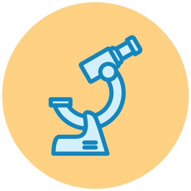 Mikroskop. Web simgesi basit illüstrasyon