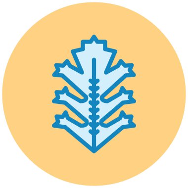 Yaprak simgesi, vektör illüstrasyonu basit tasarım