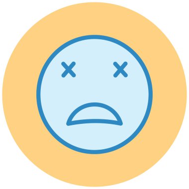 üzgün yüz ifadesi vektör simgesi