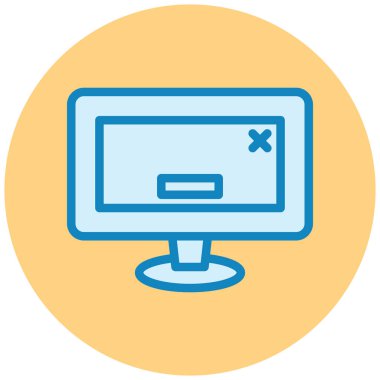 Bilgisayar. Web simgesi basit illüstrasyon