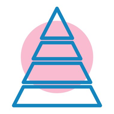 Piramit. Web simgesi basit illüstrasyon