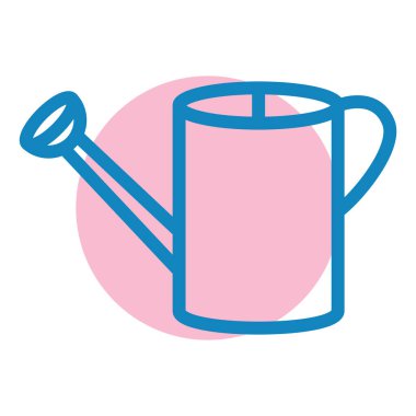 Sulama kutusu vektörü. İnce çizgi işareti. izole edilmiş sınır sembolü çizimi