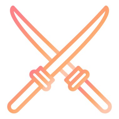 Kılıçlar. Web simgesi basit illüstrasyon