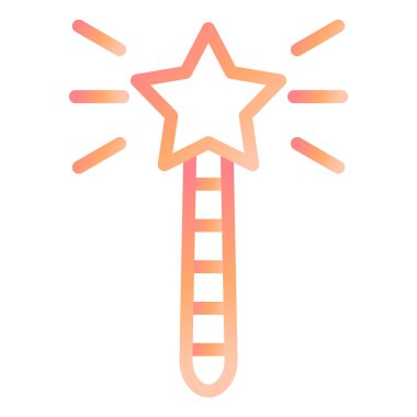 Sihirli değnek ve modern ikon vektör çizimi 