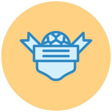 Futbol. Web simgesi basit illüstrasyon