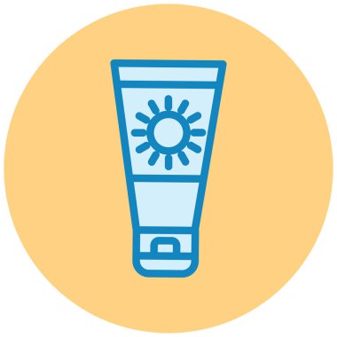 güneş kremi vektör simgesi modern basit illüstrasyon