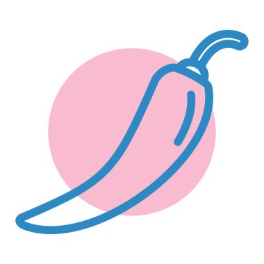 chili pepper simge vektör illüstrasyonu