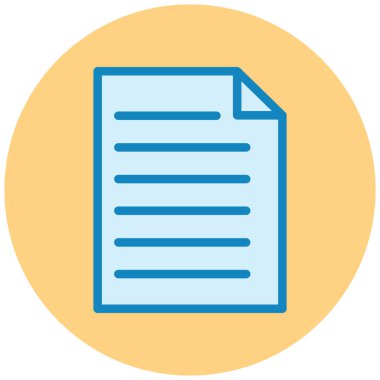 Belge. Web simgesi basit illüstrasyon