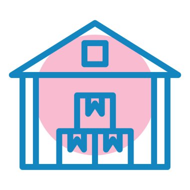 Depo binası. Basit resimleme