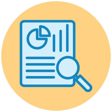 Analizler. Web simgesi basit illüstrasyon