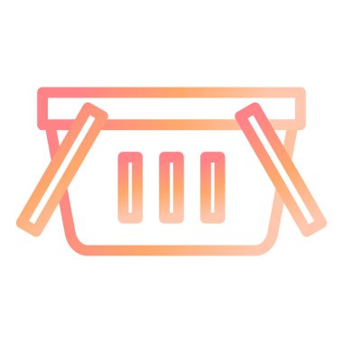 Sepet modern simge vektör illüstrasyonu 