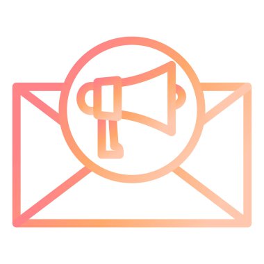 Mesaj var. Web simgesi basit illüstrasyon