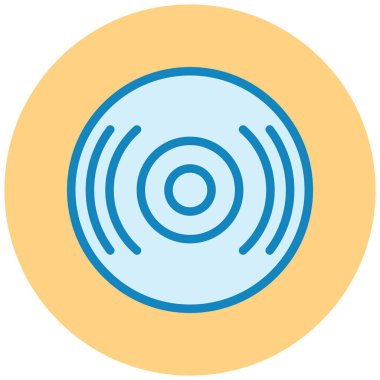 CD mi? Web simgesi basit illüstrasyon