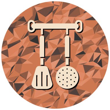 Mutfak gereçleri simgesi. vektör illüstrasyonu