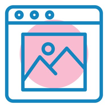 Web tarayıcı simgesi, vektör illüstrasyonu basit tasarım